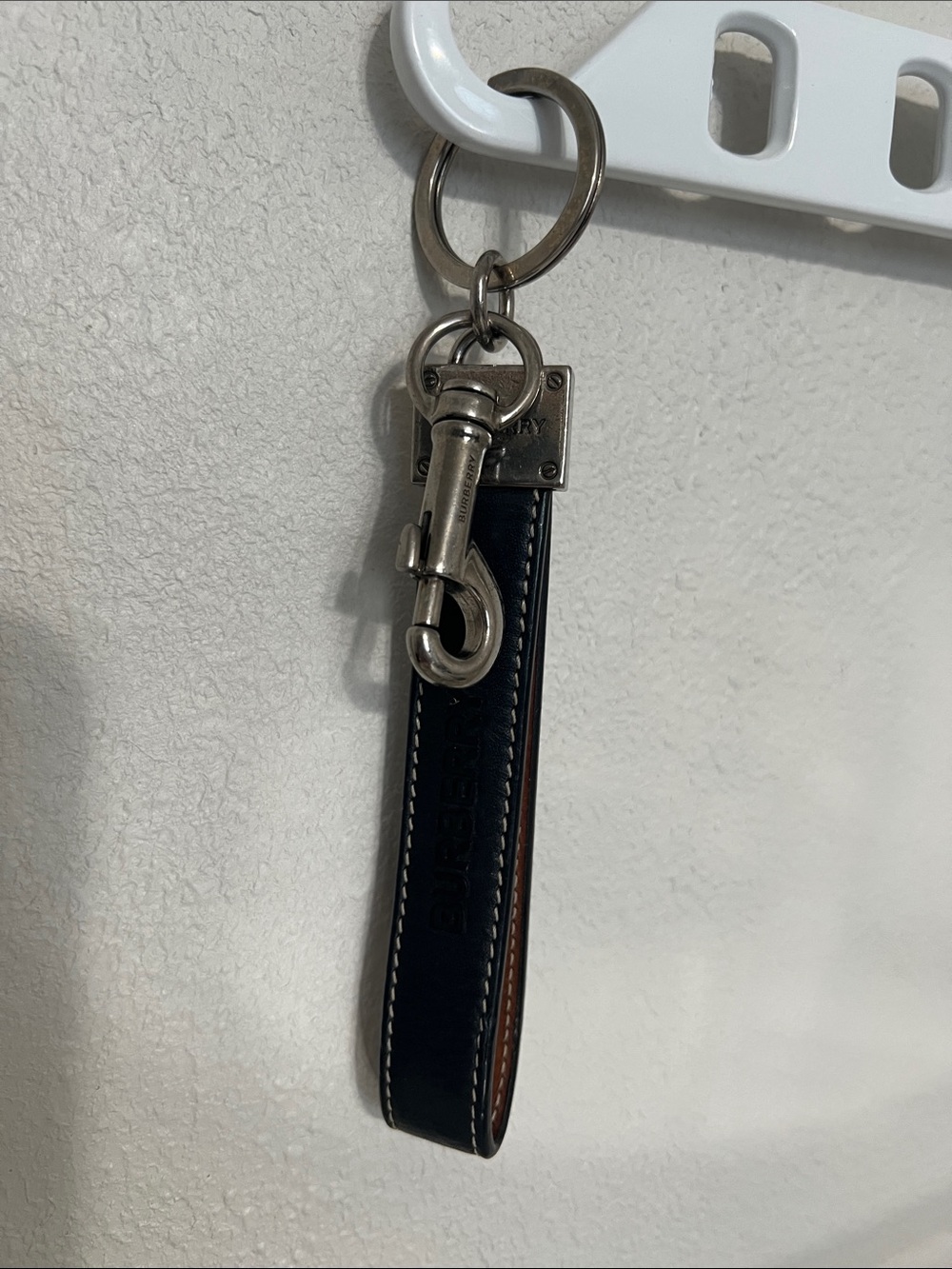 Burberry Black and Brown Leather Key Fob Strap - Designer Style - Picture 2 of 9